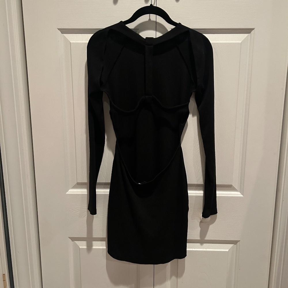 Open Back Black Dress